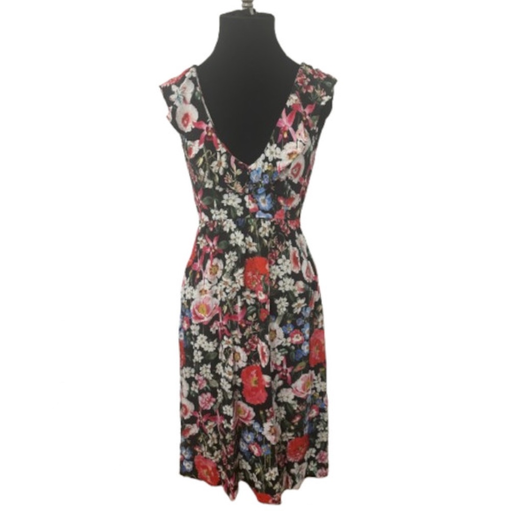 Zara Multicolor Floral Halter Top Dress XS